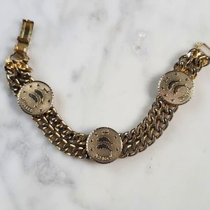 Vintage Goldtone Pisces bracelet